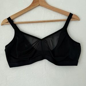 Negative Underwear women black mesh casual adjustable Sieve Non-Wire Bra Size 5+